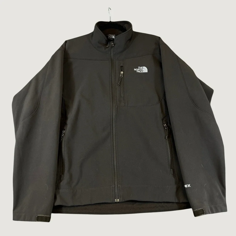 The North Face Apex Bionic Softshell Jacket Mens Large Brown Windproof Fleece